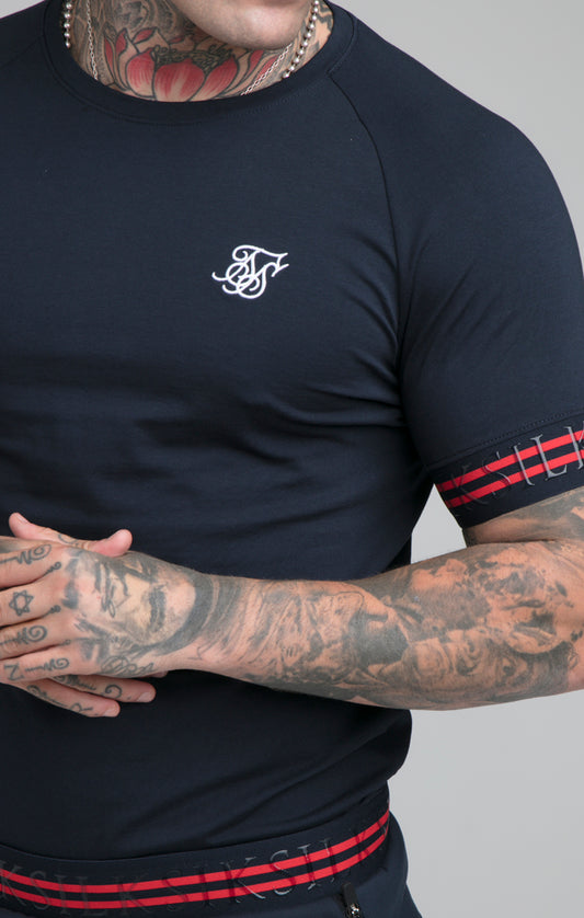 Navy Elastic Cuff T-Shirt
