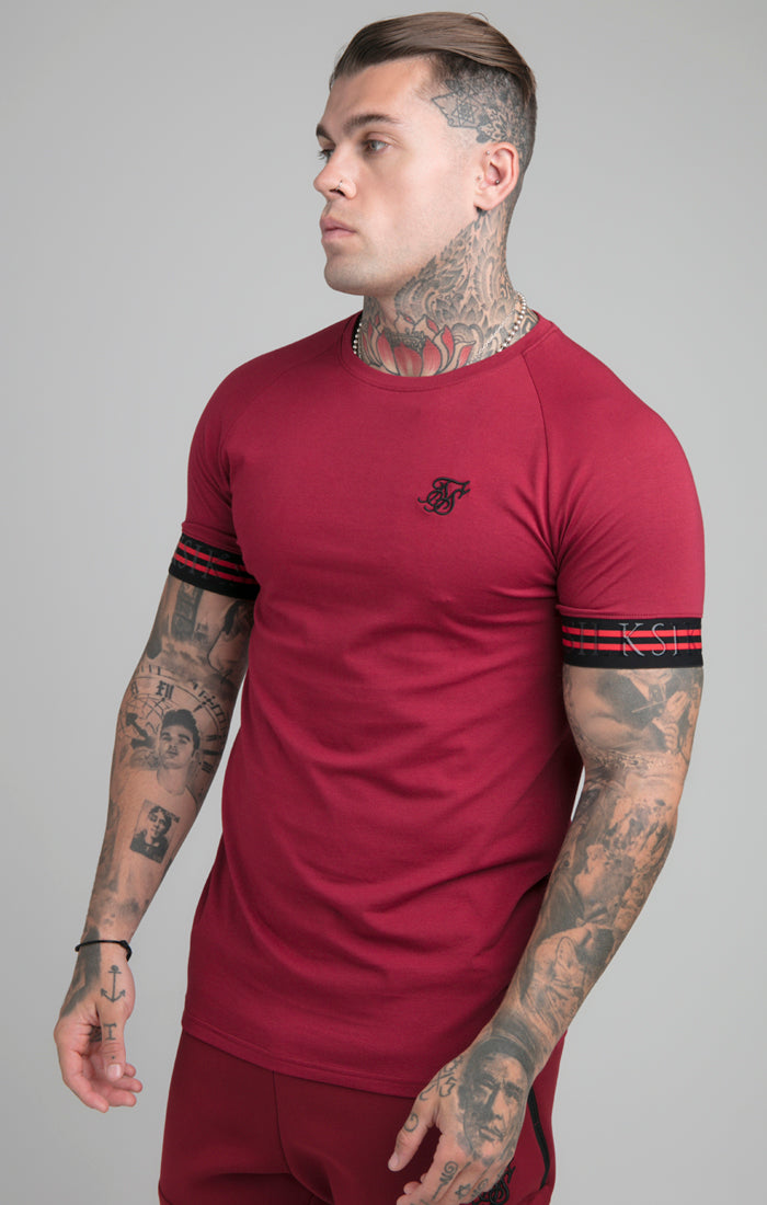 Burgundy Pro Elastic Cuff T-Shirt