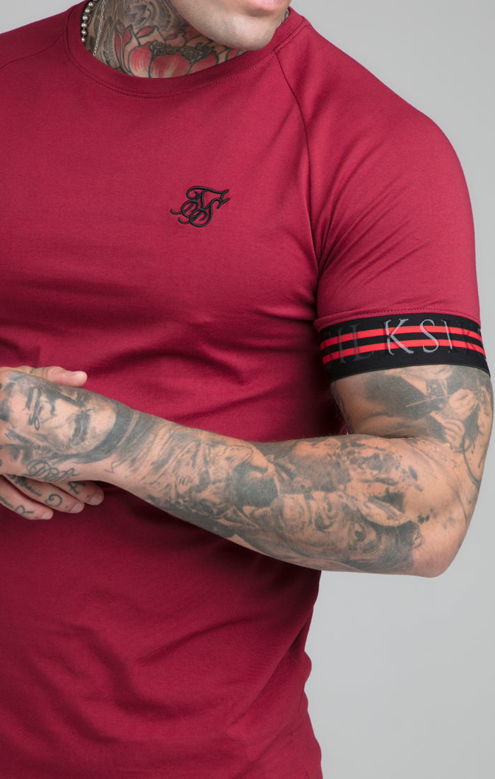 Burgundy Pro Elastic Cuff T-Shirt (1)