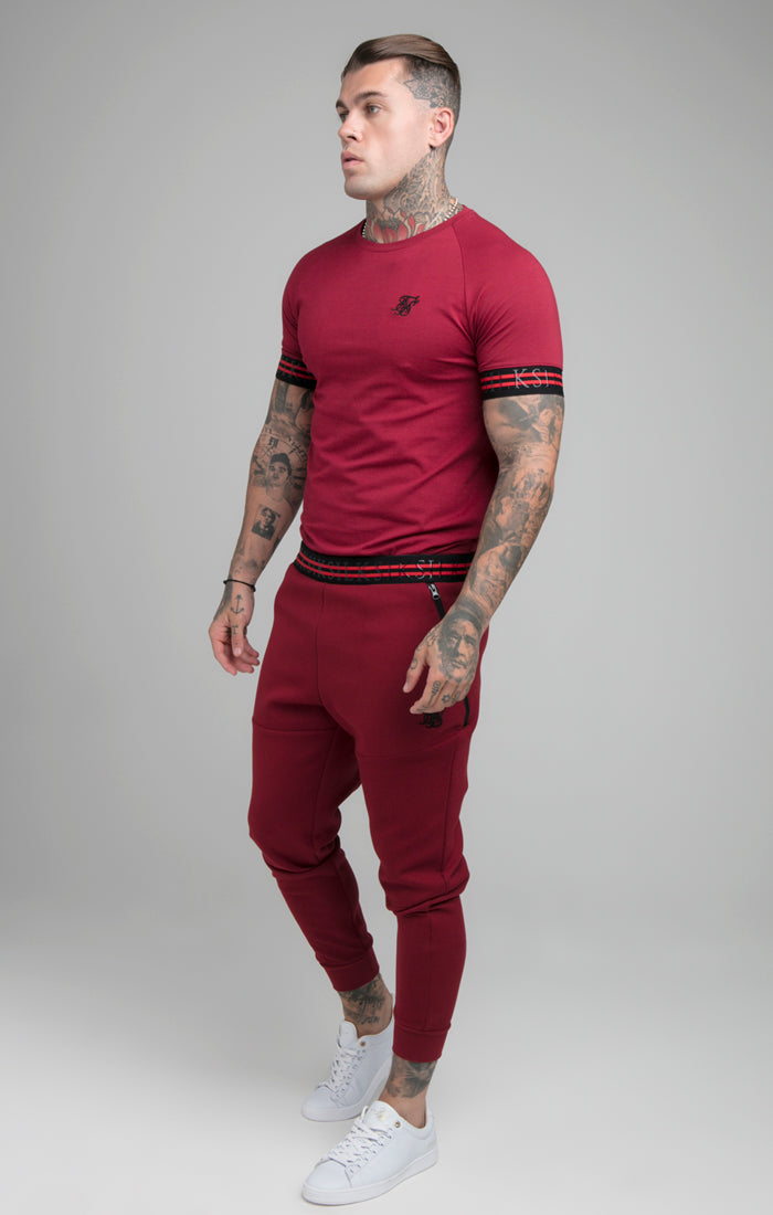 Load image into Gallery viewer, Burgundy Pro Elastic Cuff T-Shirt (4)