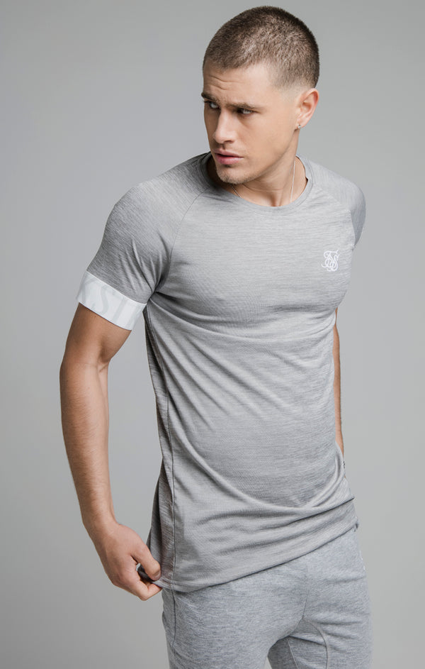 Grey Elastic Cuff T-Shirt