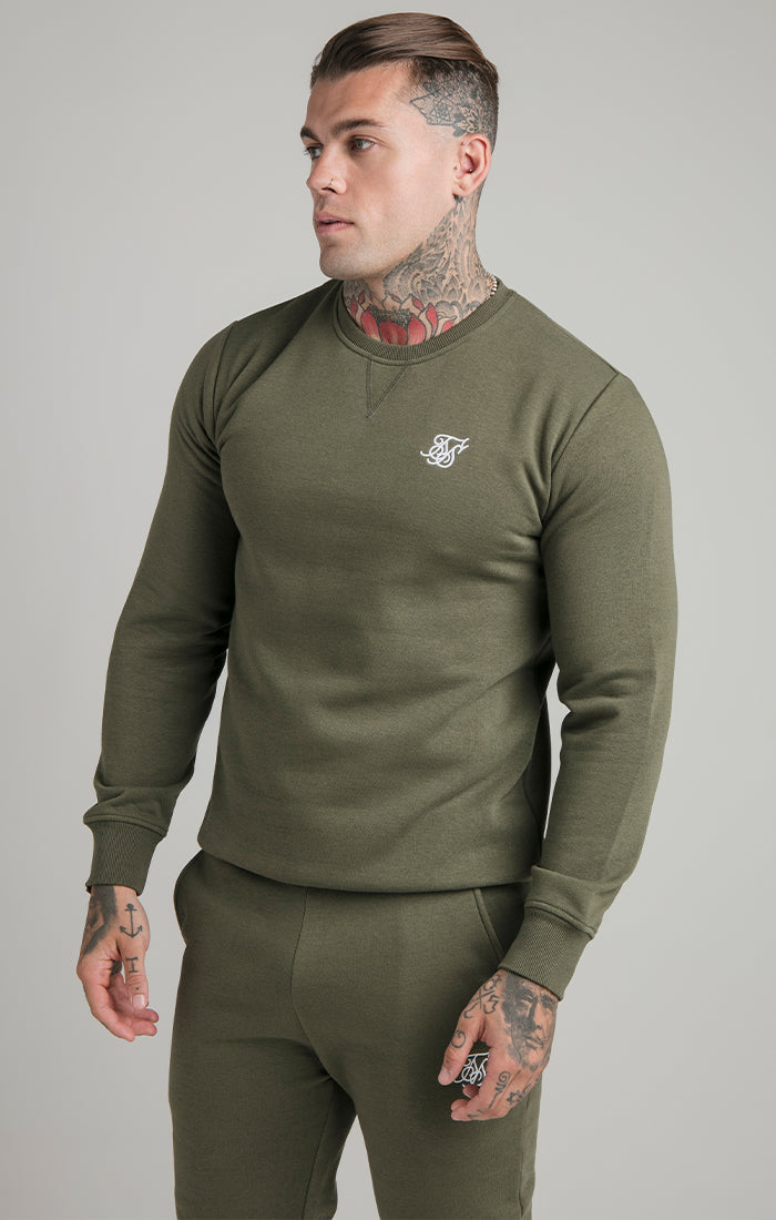 Khaki Essential Crew Sweatshirt