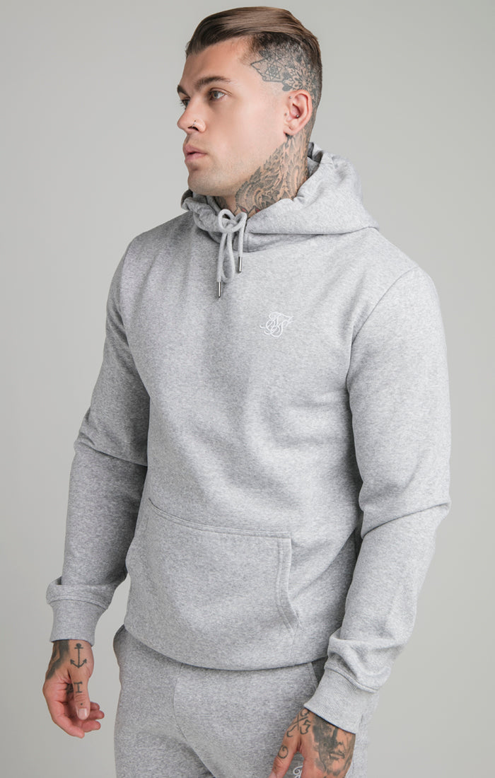 Grey Marl Essential Muscle Fit Overhead Hoodie