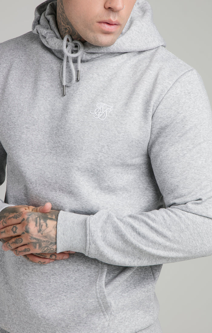 Grey Marl Muscle Fit Overhead Hoodie