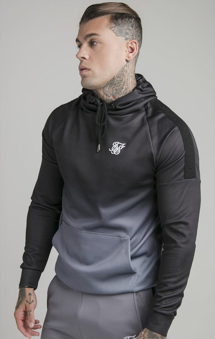 Load image into Gallery viewer, SikSilk High Fade Poly Hoodie - Grey &amp; Black