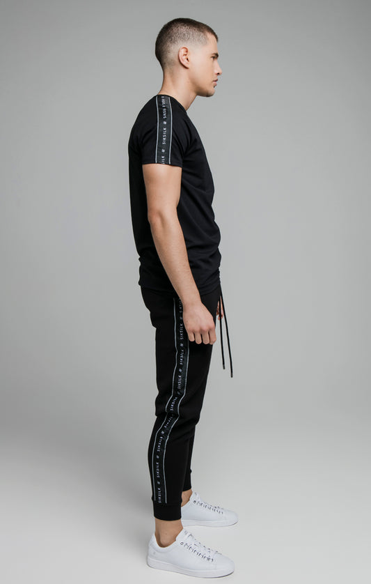 Black Fusion Tape Cuffed Pant