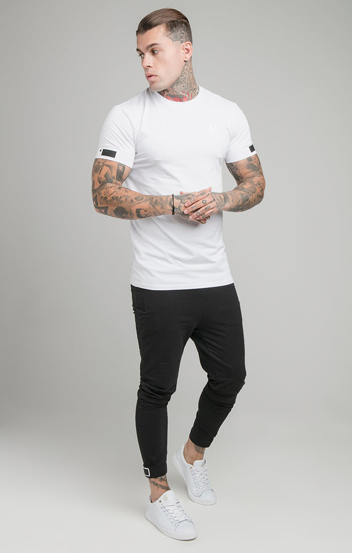 White Cuff Muscle Fit T-Shirt (3)