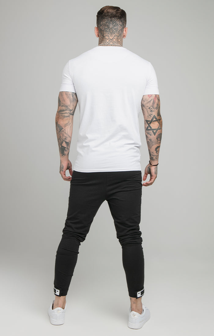 White Cuff Muscle Fit T-Shirt (5)