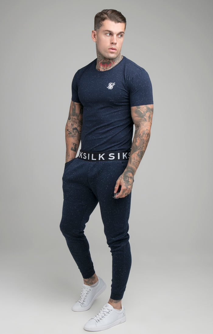 SikSilk S & S Neps Gym Tee - Navy (1)