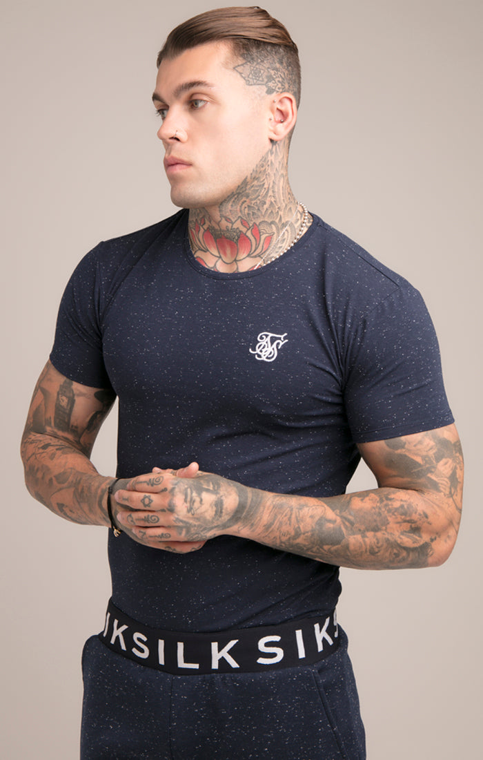 SikSilk S & S Neps Gym Tee - Navy