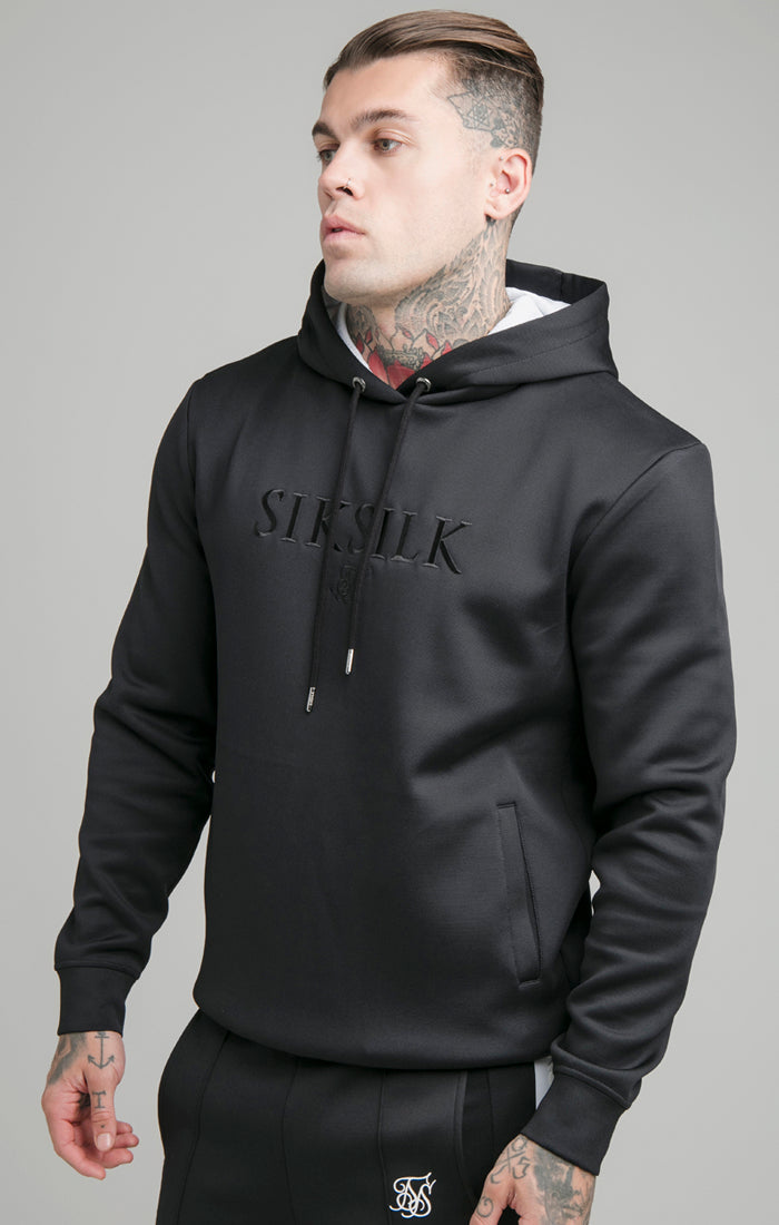 Black Monochrome Overhead Hoodie