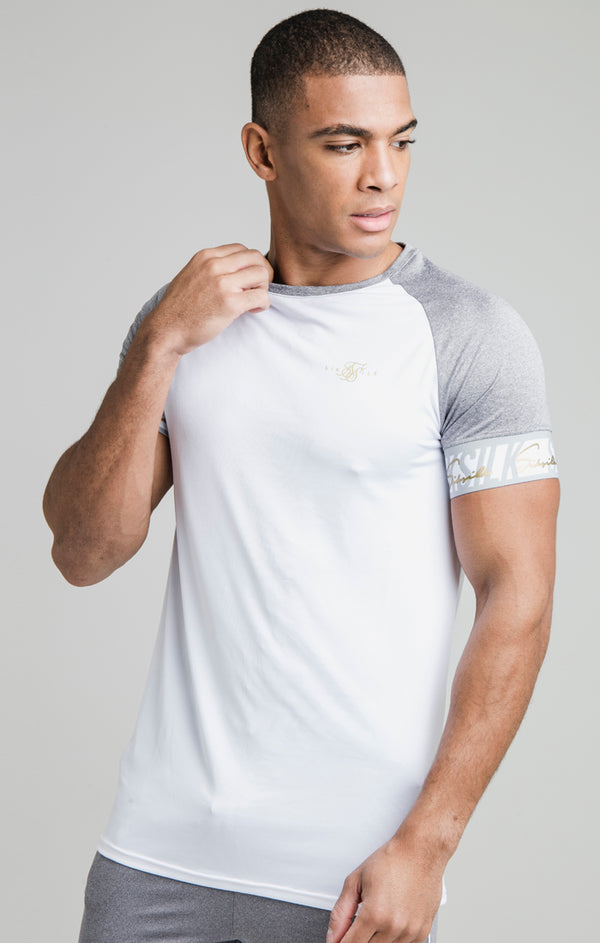White Scope Elastic Cuffed T-Shirt
