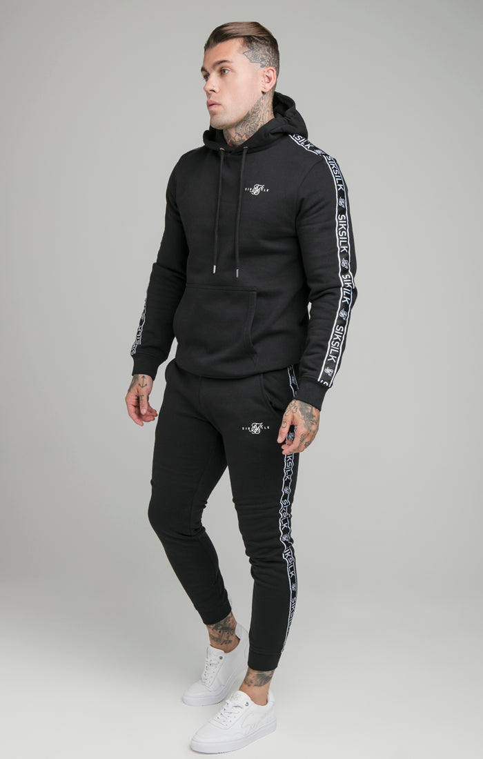 SikSilk Fleece Overhead Hoodie Fitted Joggers Black SikSilk NZ