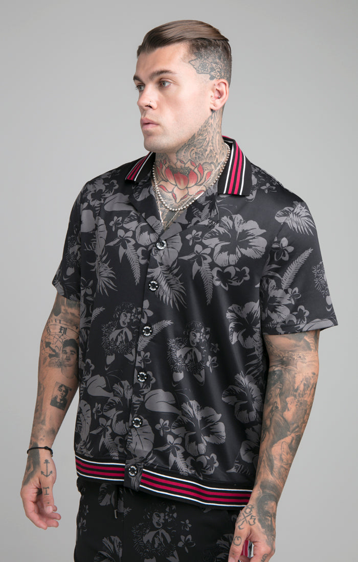 Black Hawaii Resort Shirt