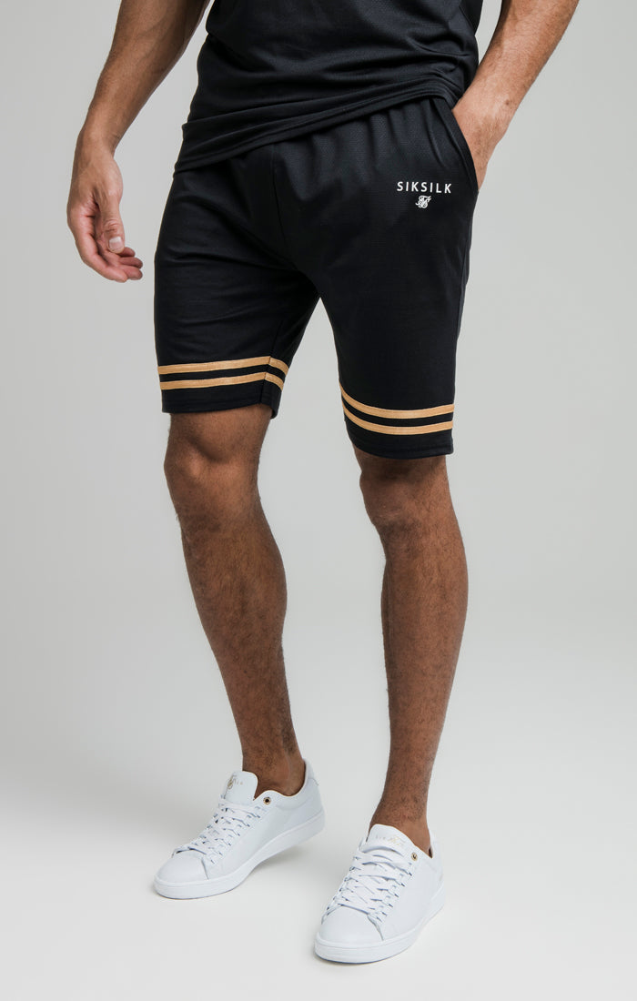 Black Relaxed Mesh Bound Short