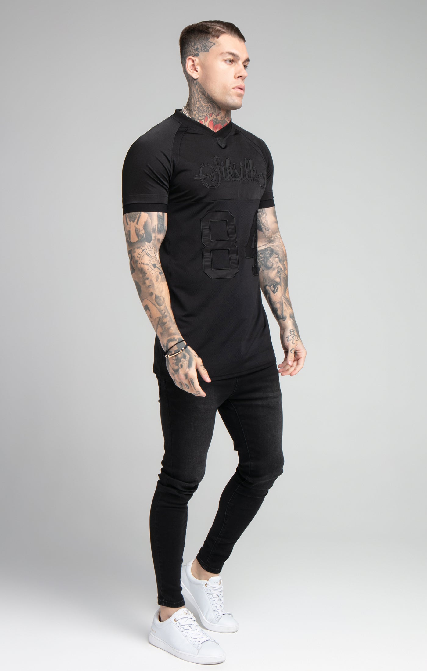 Load image into Gallery viewer, SikSilk Stretch Tee - Black (3)