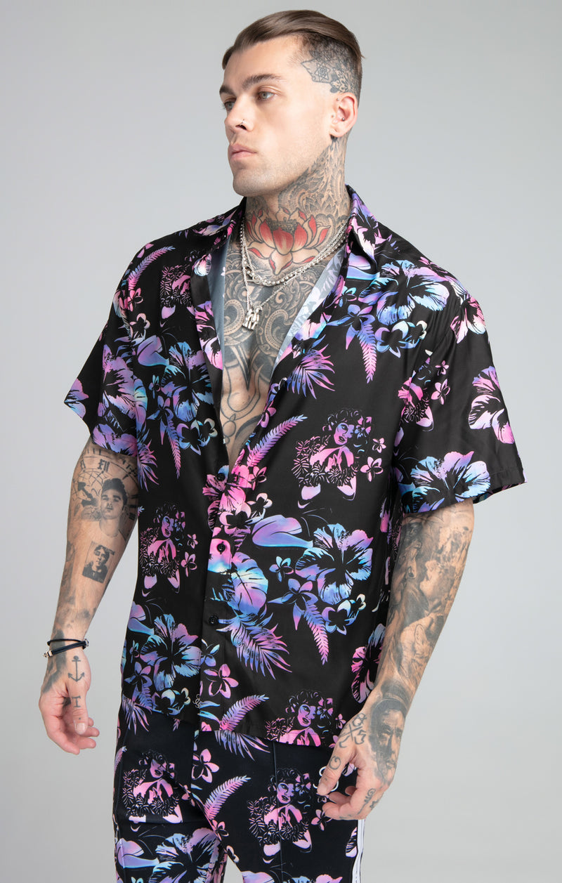 Black Tie Dye Resort Shirt