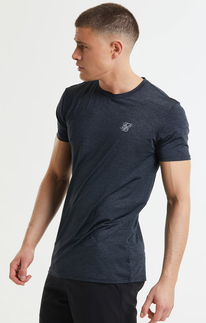 SikSilk Core Poly Tee - Black Marl (2)