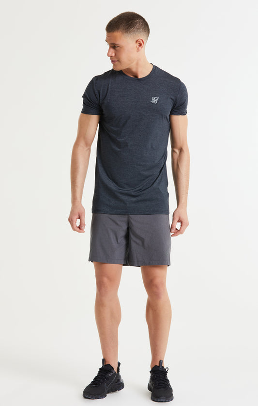 SikSilk Core Poly Tee - Black Marl