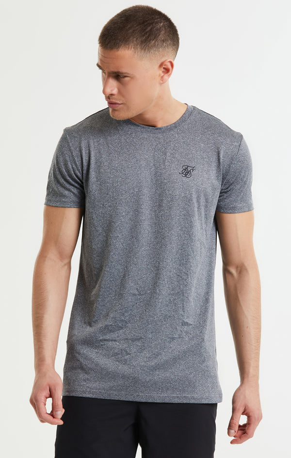 SikSilk Core Poly Tee - Grey Grindle