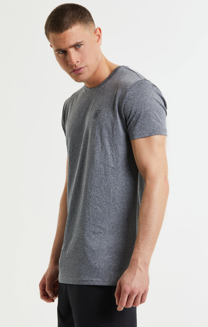 SikSilk Core Poly Tee - Grey Grindle (1)