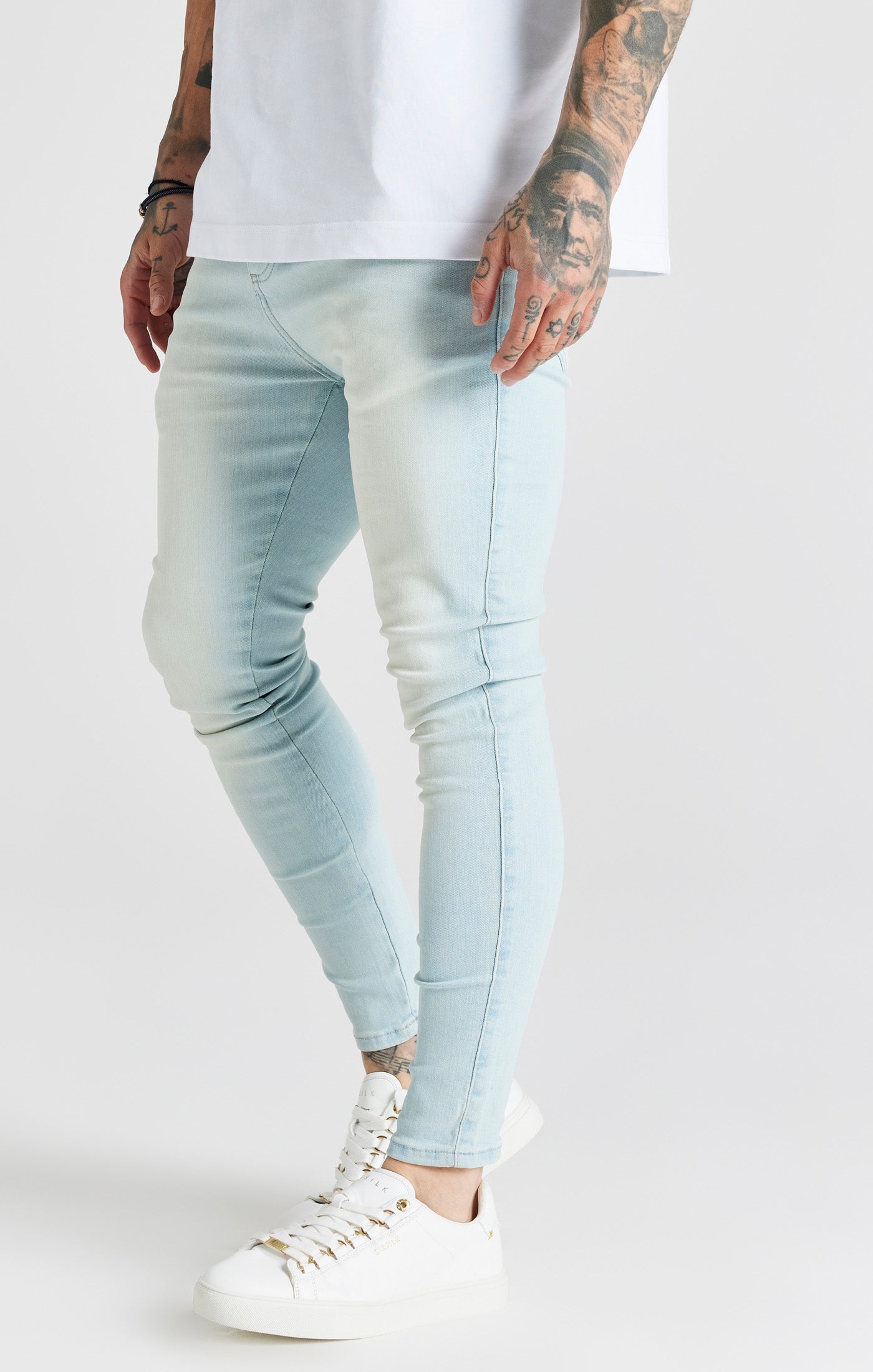 kpoplk Men's Jeans,Men's Fashion Slim Fit Distressed Denim Pants Leisure  Stretch Ripped Skinny Jeans Trousers(Blue,XXL) - Walmart.com