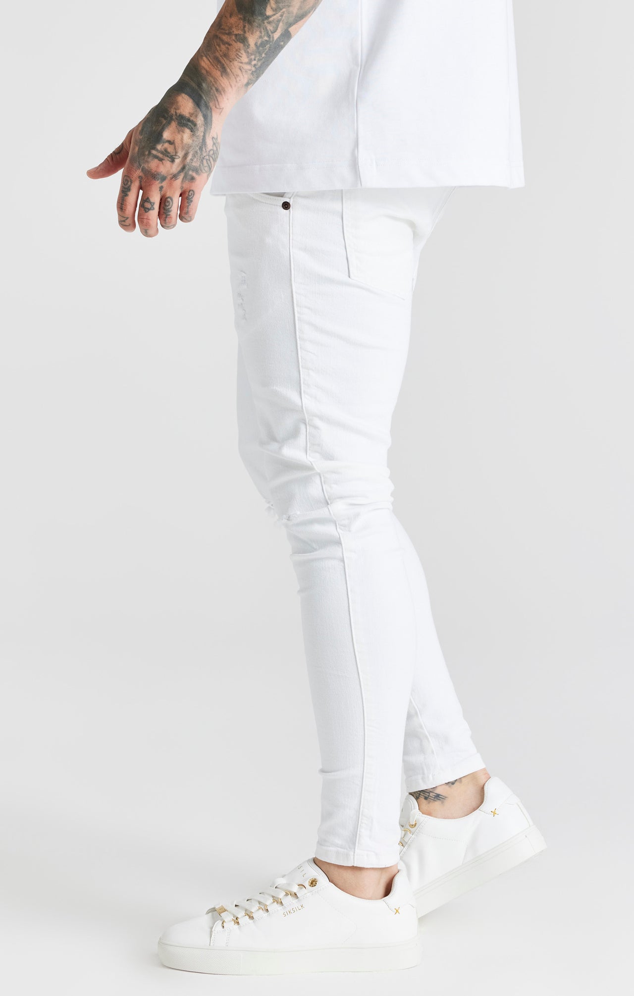 White Essential Distressed Skinny Jean (1)
