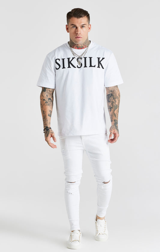 White Essential Distressed Skinny Jean