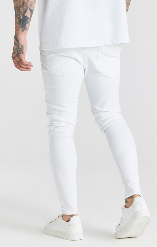 White Essential Distressed Skinny Jean