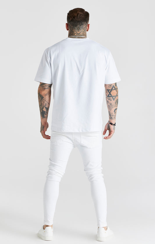 White Essential Distressed Skinny Jean