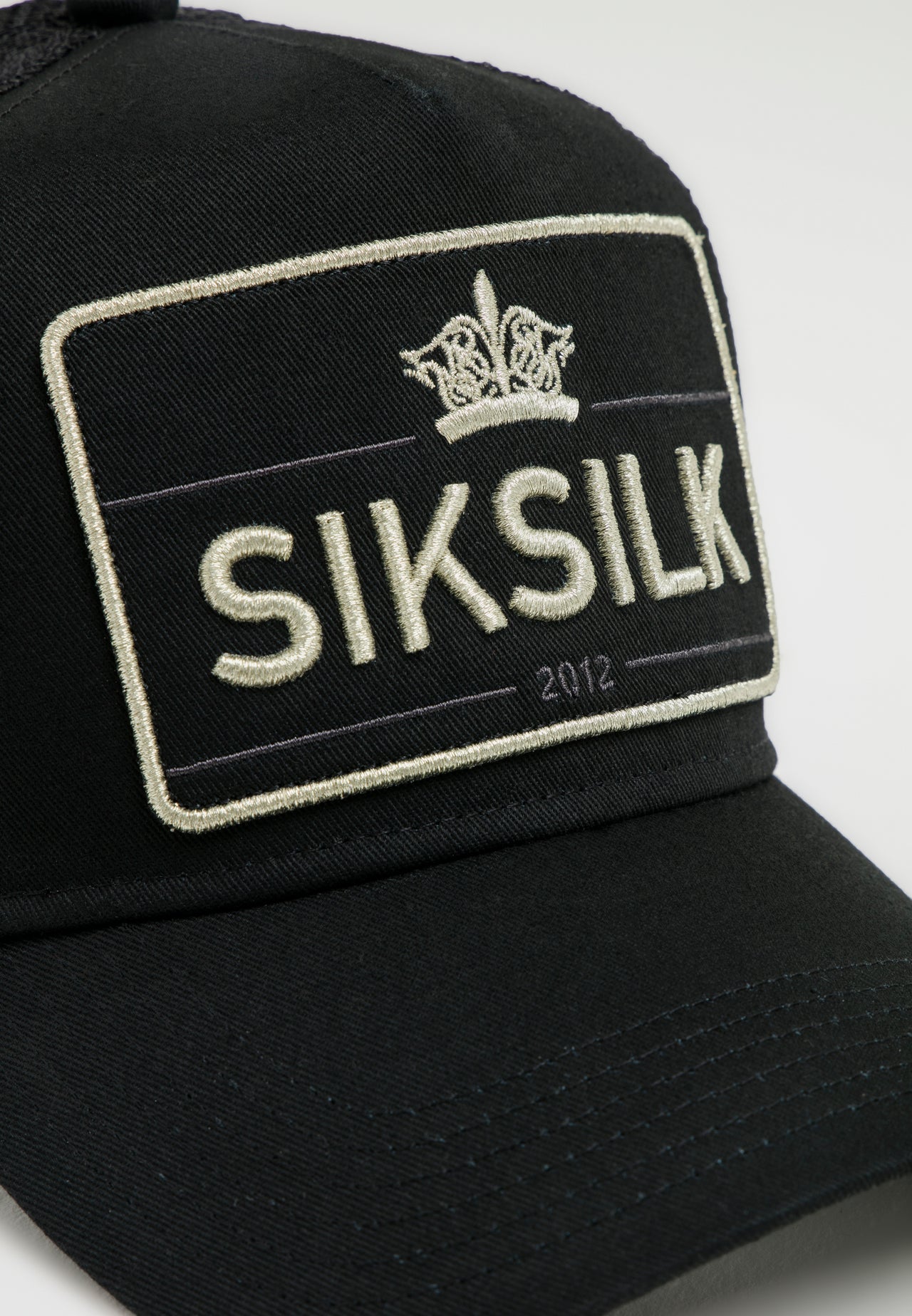 SikSilk Crown Patch Trucker - Black (3)