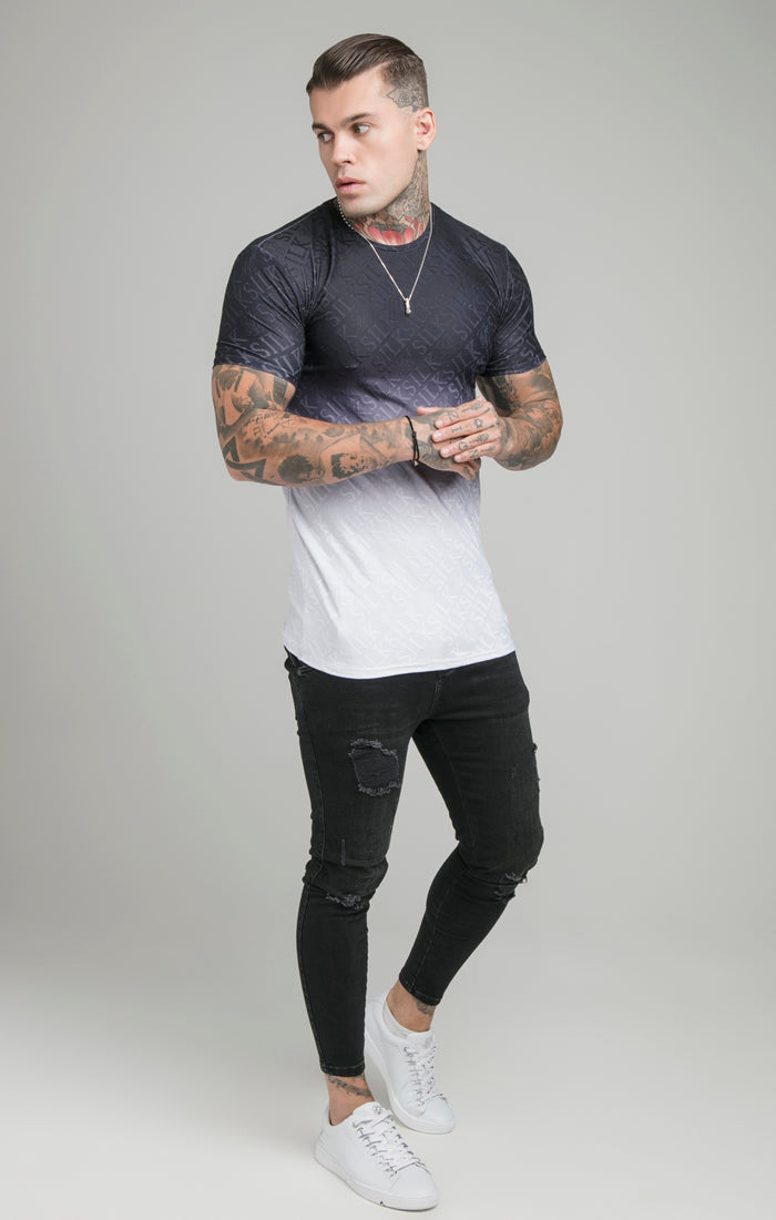 Black Fade Print Muscle Fit T-Shirt (1)