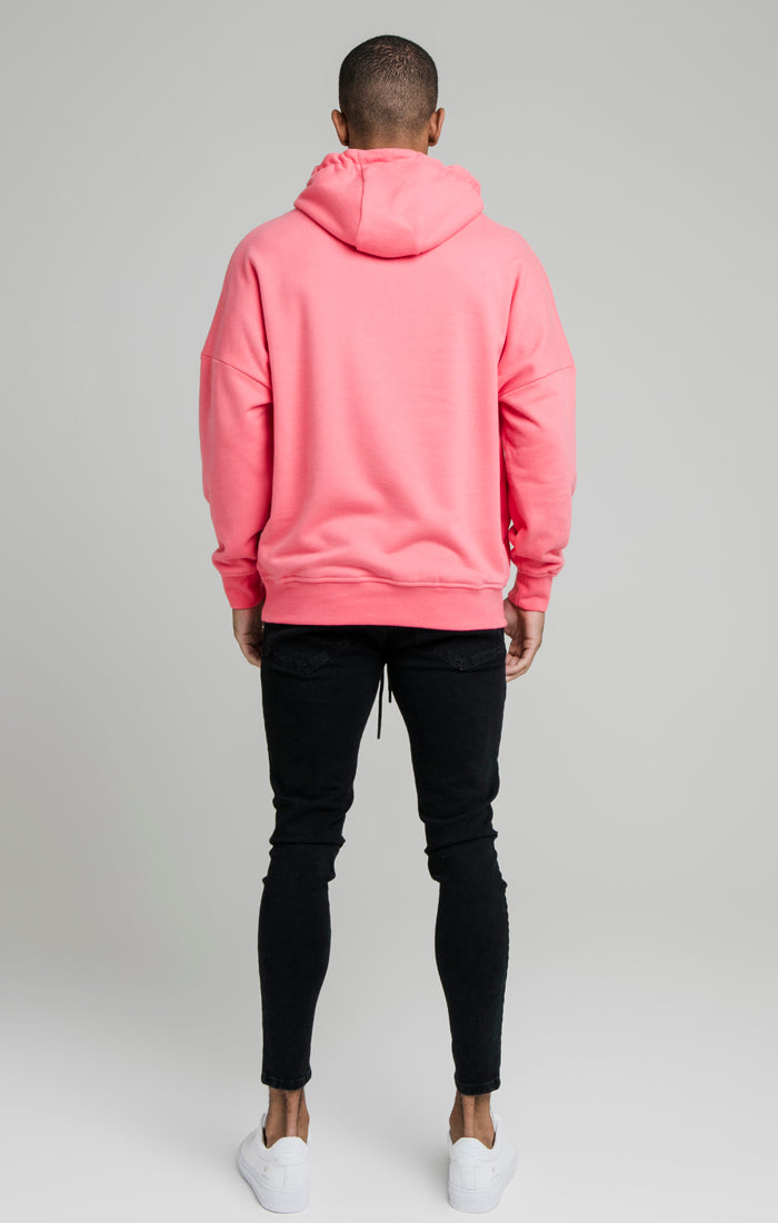 Pink Drop Shoulder Relaxed Fit Hoodie (5)