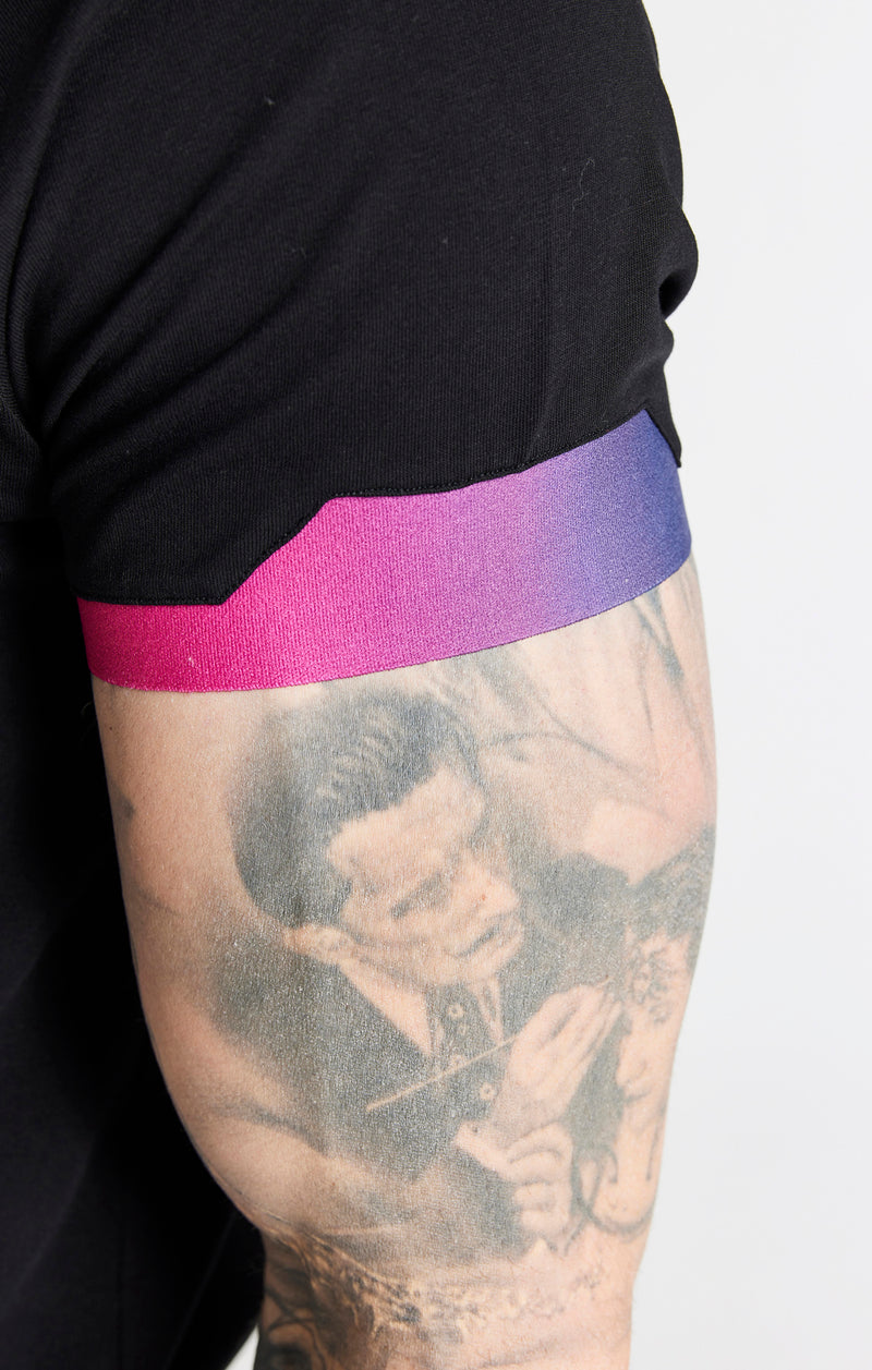 Black Fade Raglan Muscle Fit T-Shirt (1)