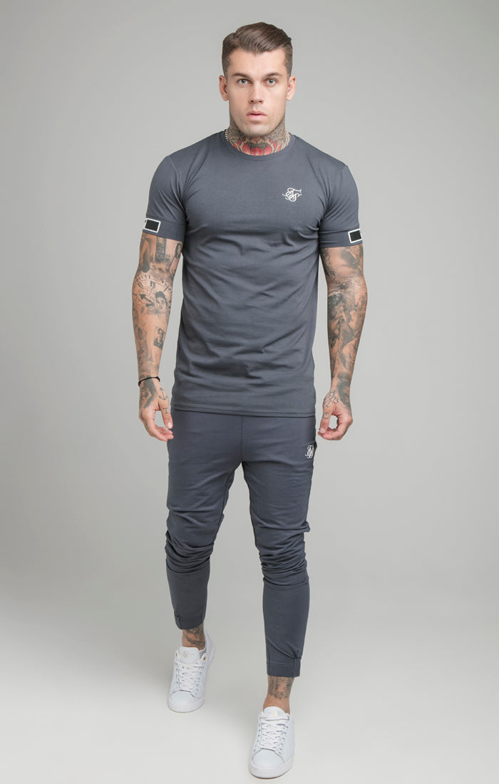 Navy Cuff Muscle Fit T-Shirt (4)