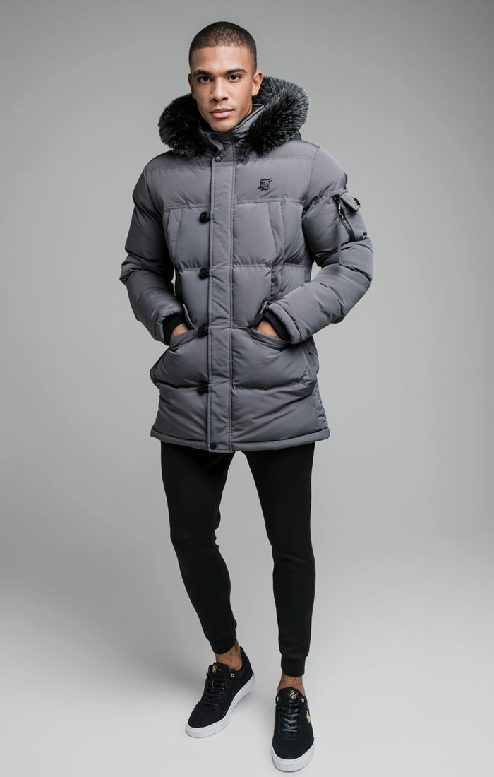 Grey Puff Parka