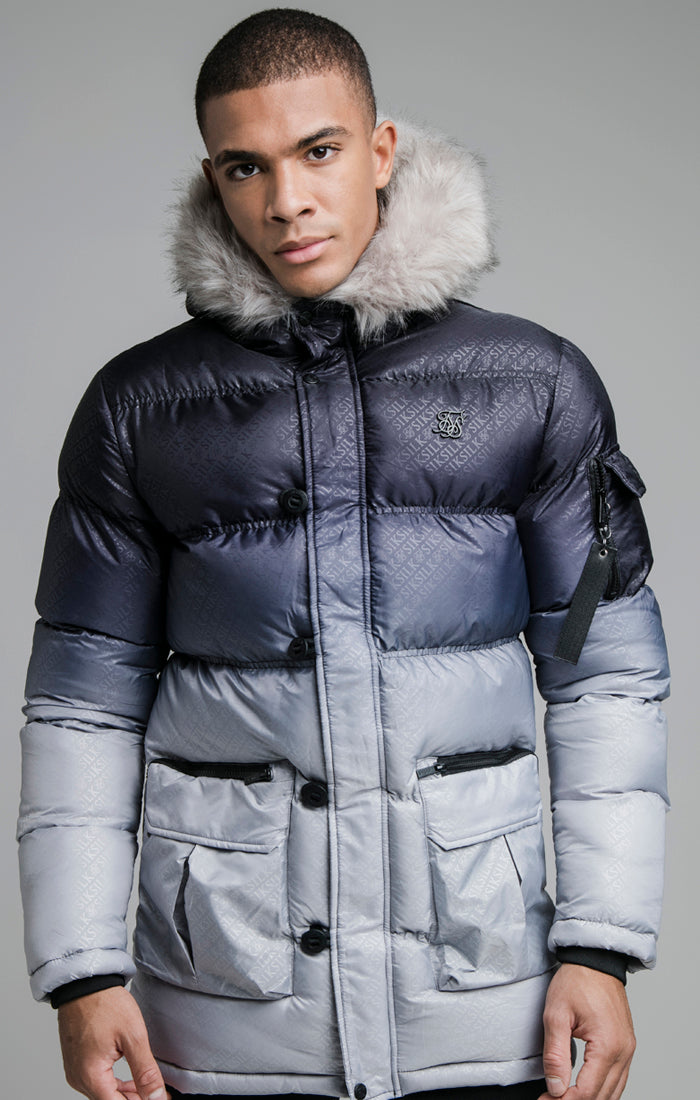 Black And Grey Puff Parka
