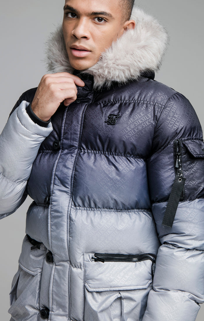 Black And Grey Puff Parka (1)