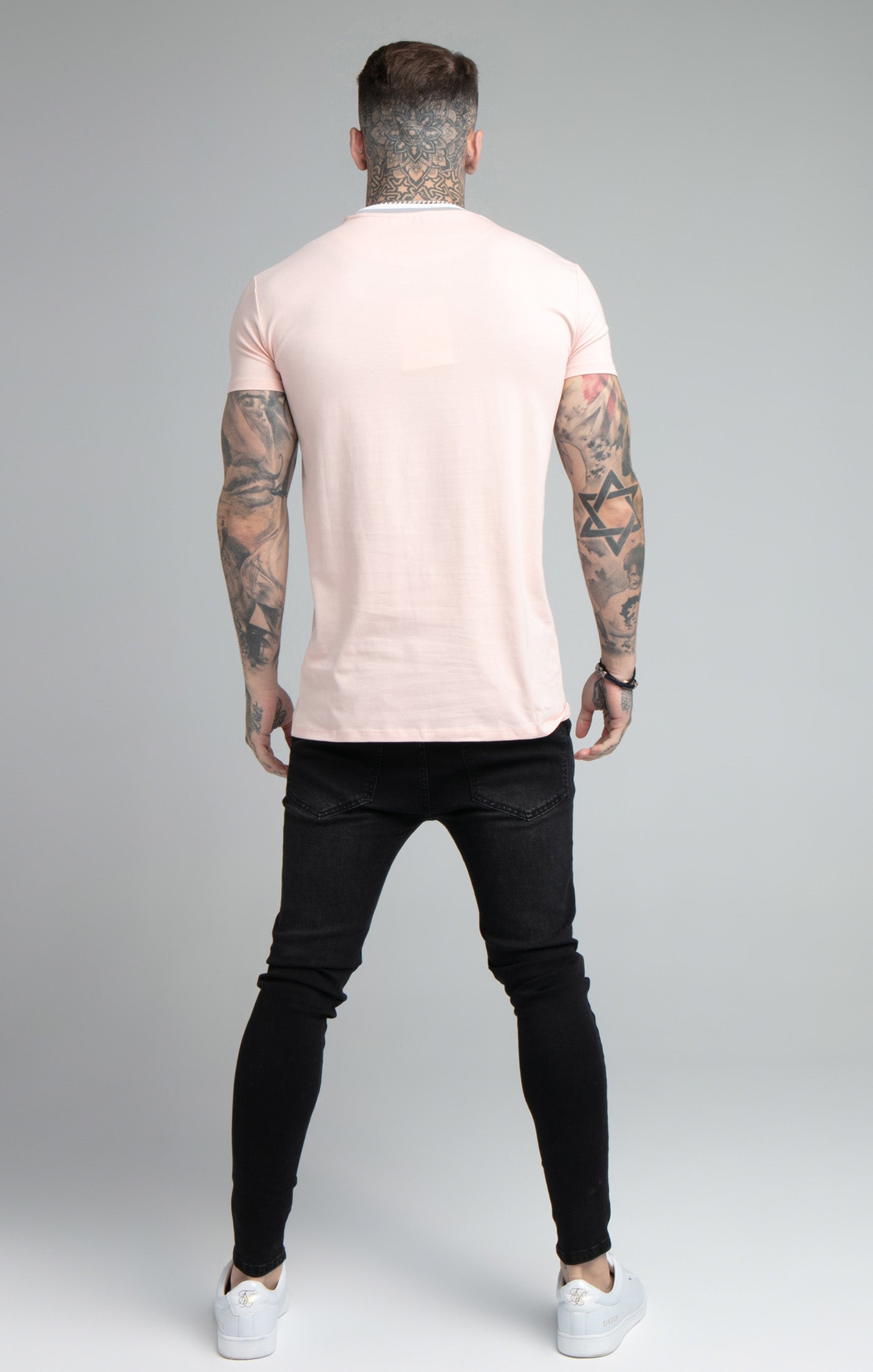 Load image into Gallery viewer, SikSilk S/S Rib Collar Gym Tee - Pastel Pink (4)