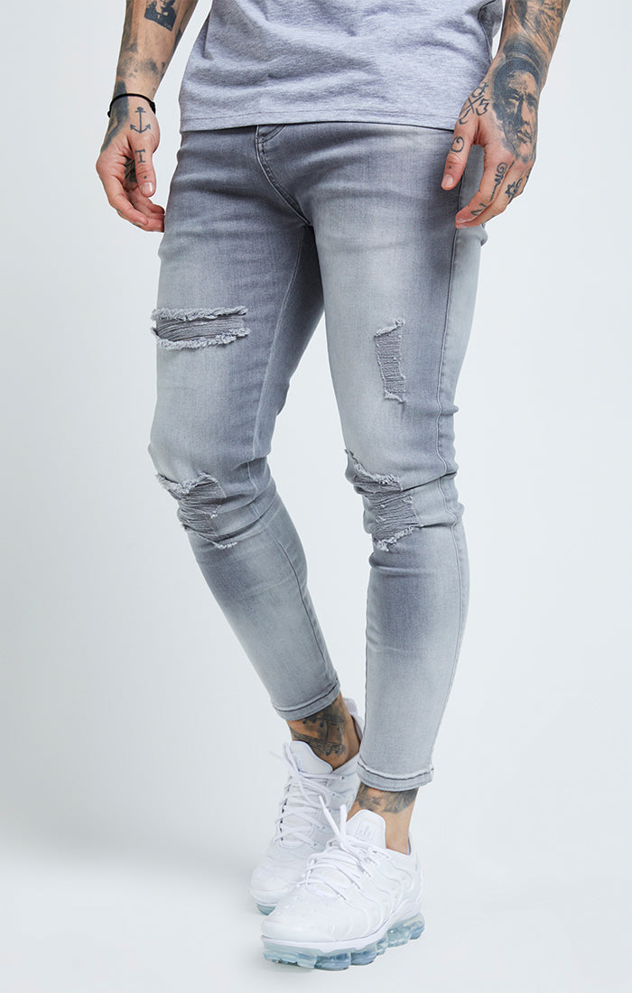 Grey Essential Distressed Skinny Jean