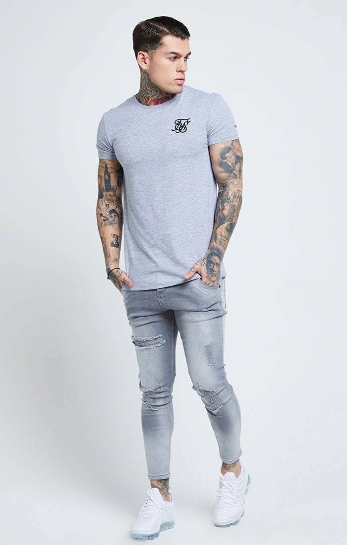 Load image into Gallery viewer, Grey Essential Distressed Skinny Jean (4)