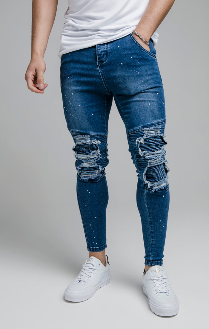 Blue Biker Jean