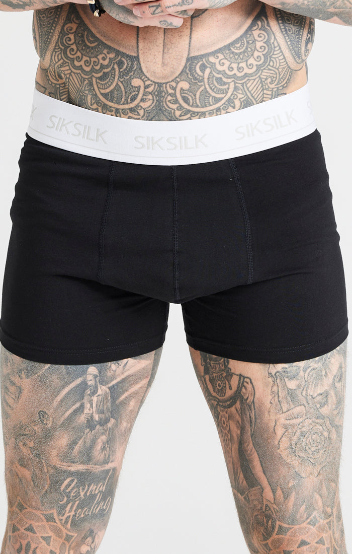 Black
                    
                         White And Grey Pack Of 3 Boxers (6)