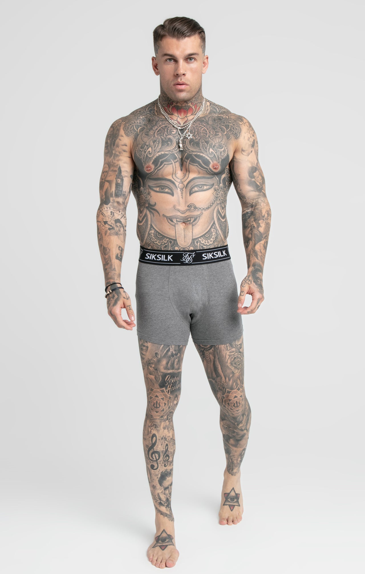 Grey Pack Of 3 Boxers (3)