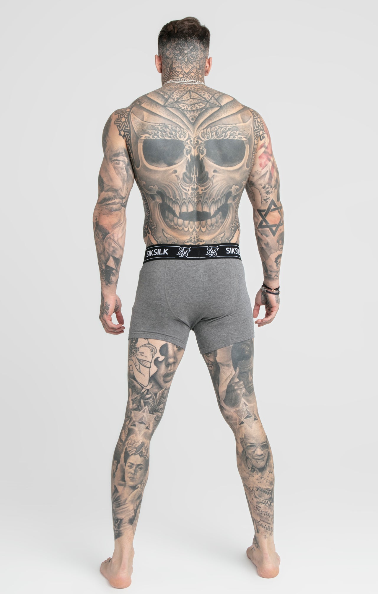 Grey Pack Of 3 Boxers (4)