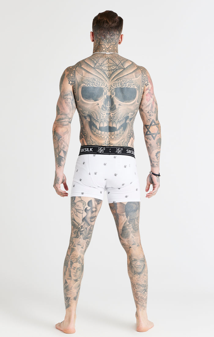 White
                    
                         Black And Grey Pack Of 3 Logo Boxers (13)