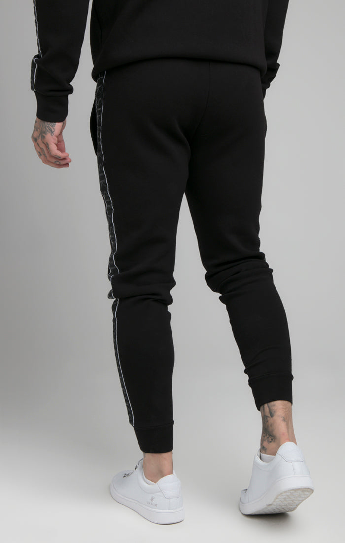 Load image into Gallery viewer, Black Impact Tape Fitted Jogger (3)