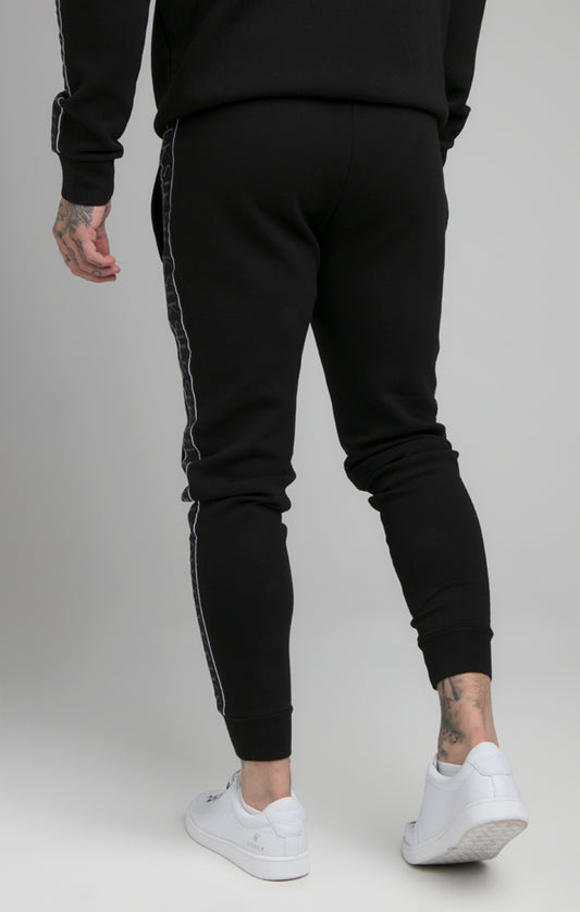 Black Impact Tape Fitted Jogger