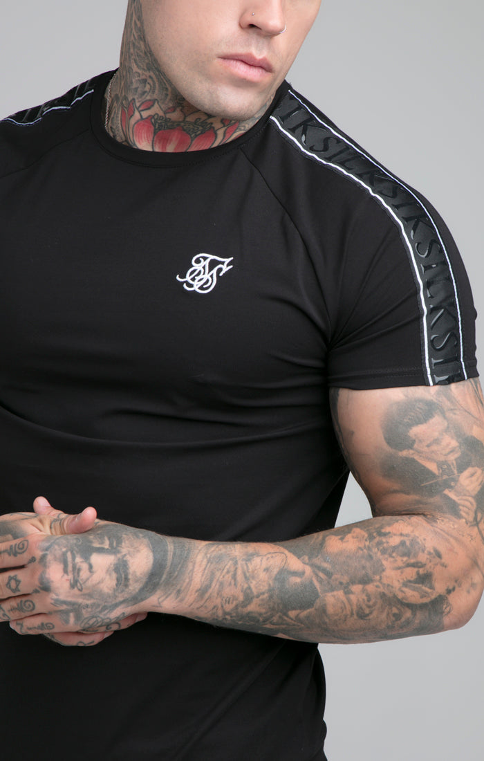 Black Raglan Muscle Fit T-Shirt (1)
