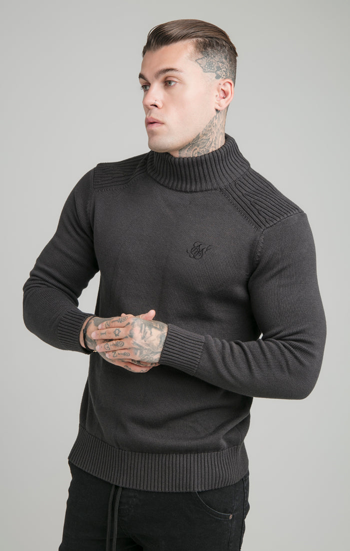 Grey Turtle Neck Jumper